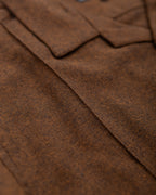 pintuck lapel shirt / noise brown