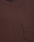 pocket loose tee / dark brown