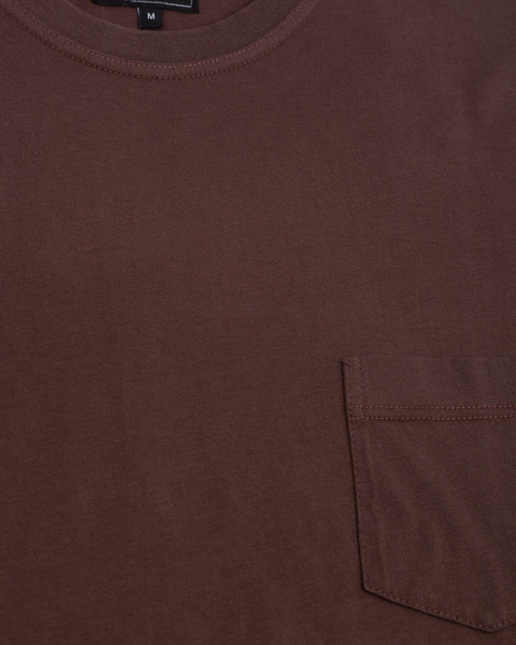 pocket loose tee / dark brown