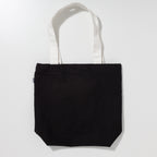 black / white logo tote bag