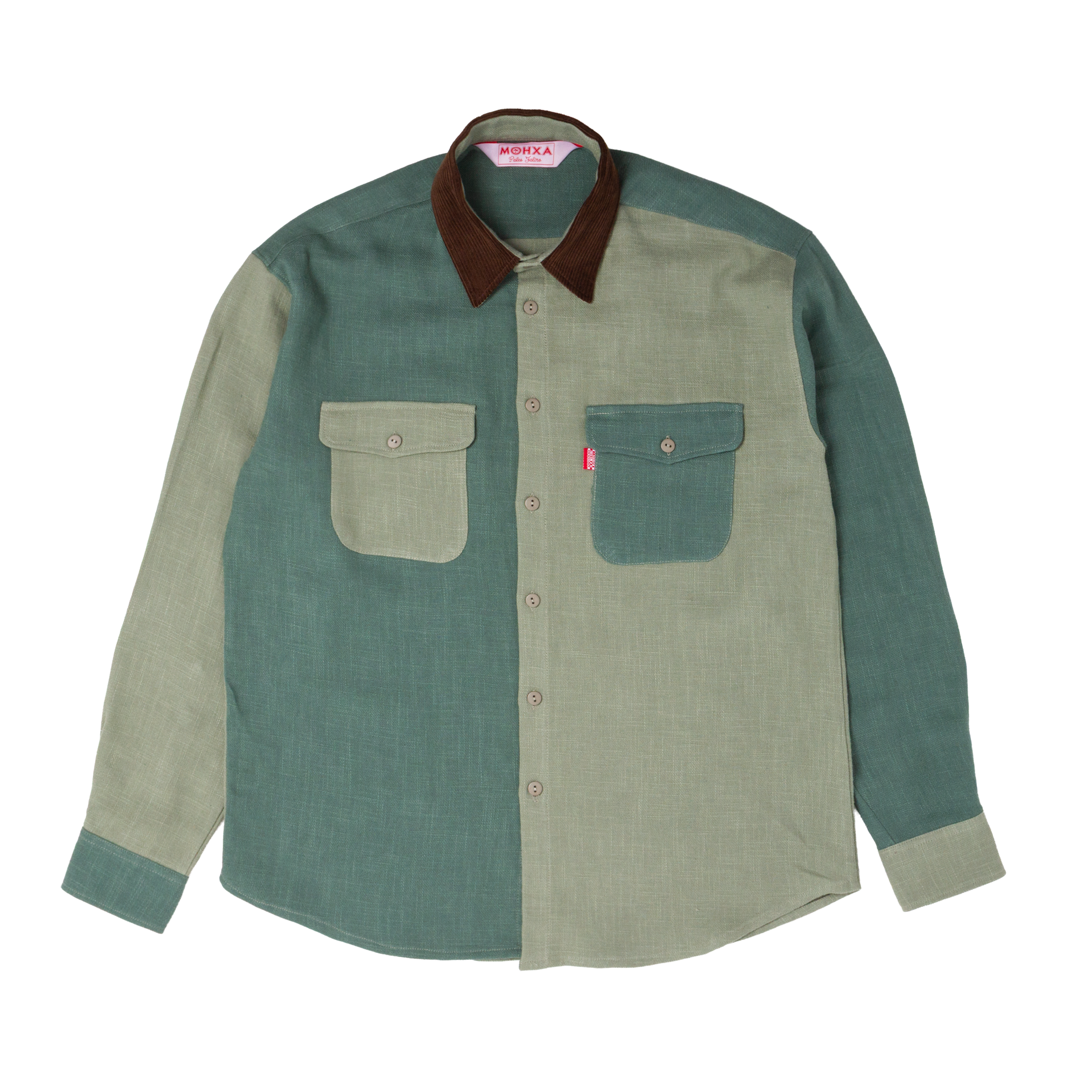 ramie everyday shirt / double green
