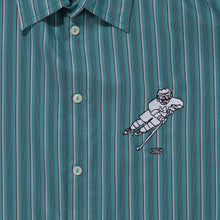 Load image into Gallery viewer, rooker striped everyday shirt (green)
