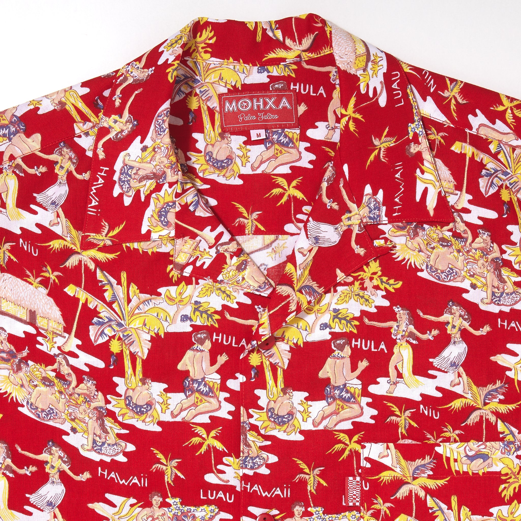 luau lapel shirt (red)