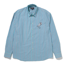 Load image into Gallery viewer, rooker striped everyday shirt (blue)
