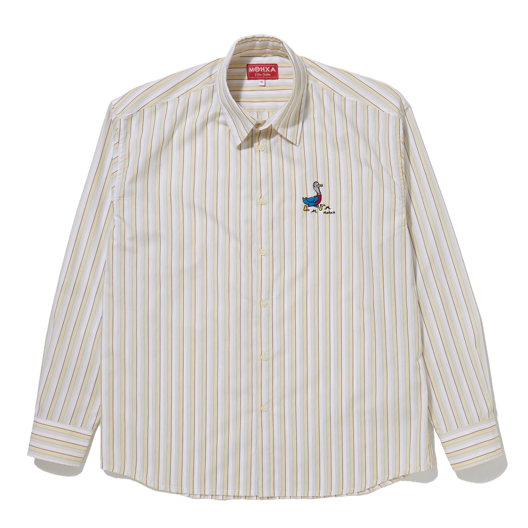 don duck striped everyday shirt (yellow)