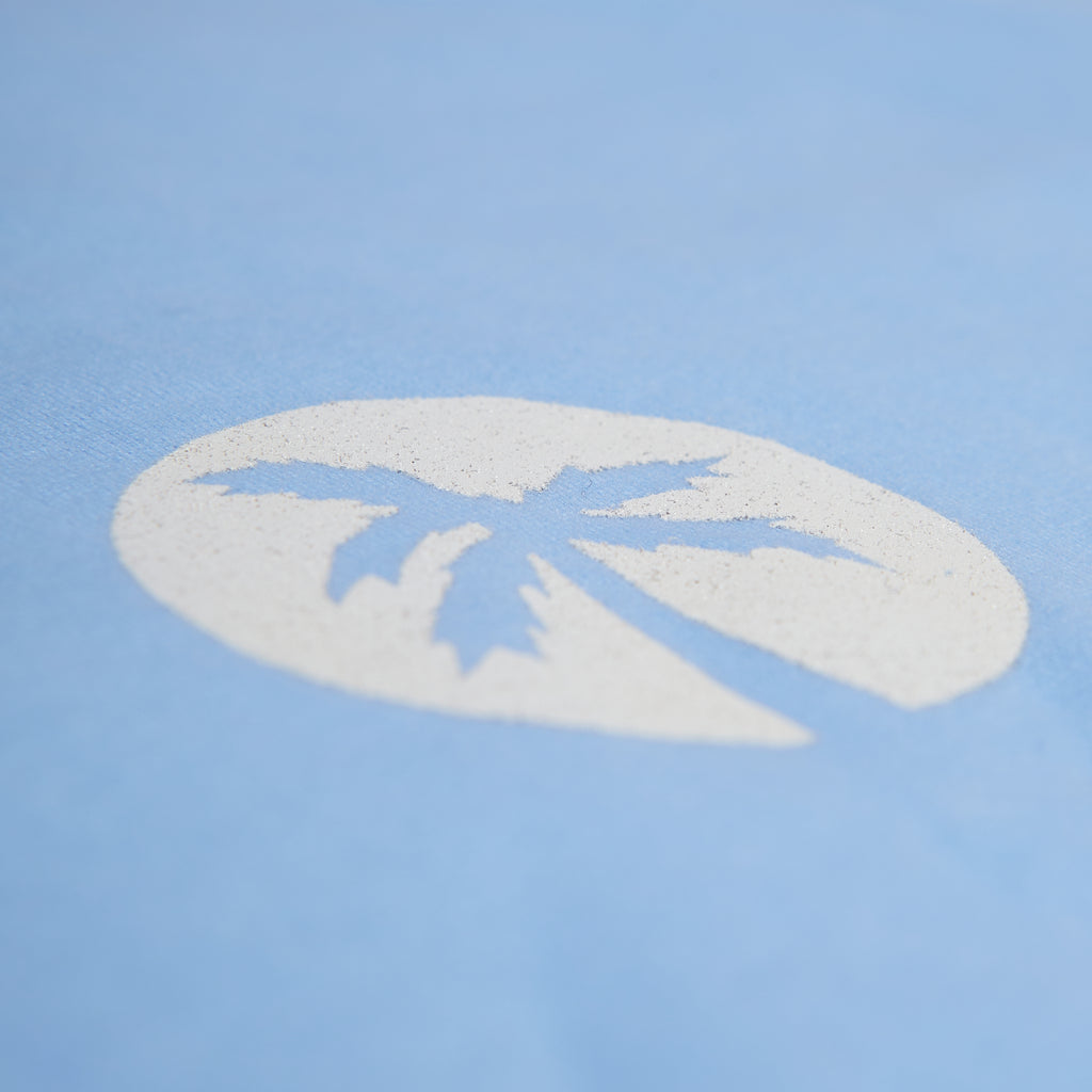 inverted palm logo tee /  placid blue