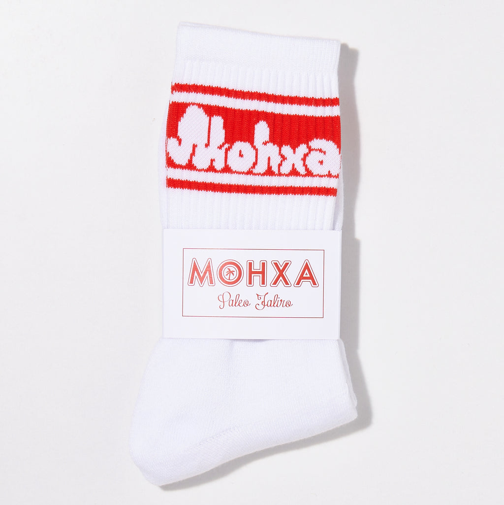 est.13 stripe socks / white