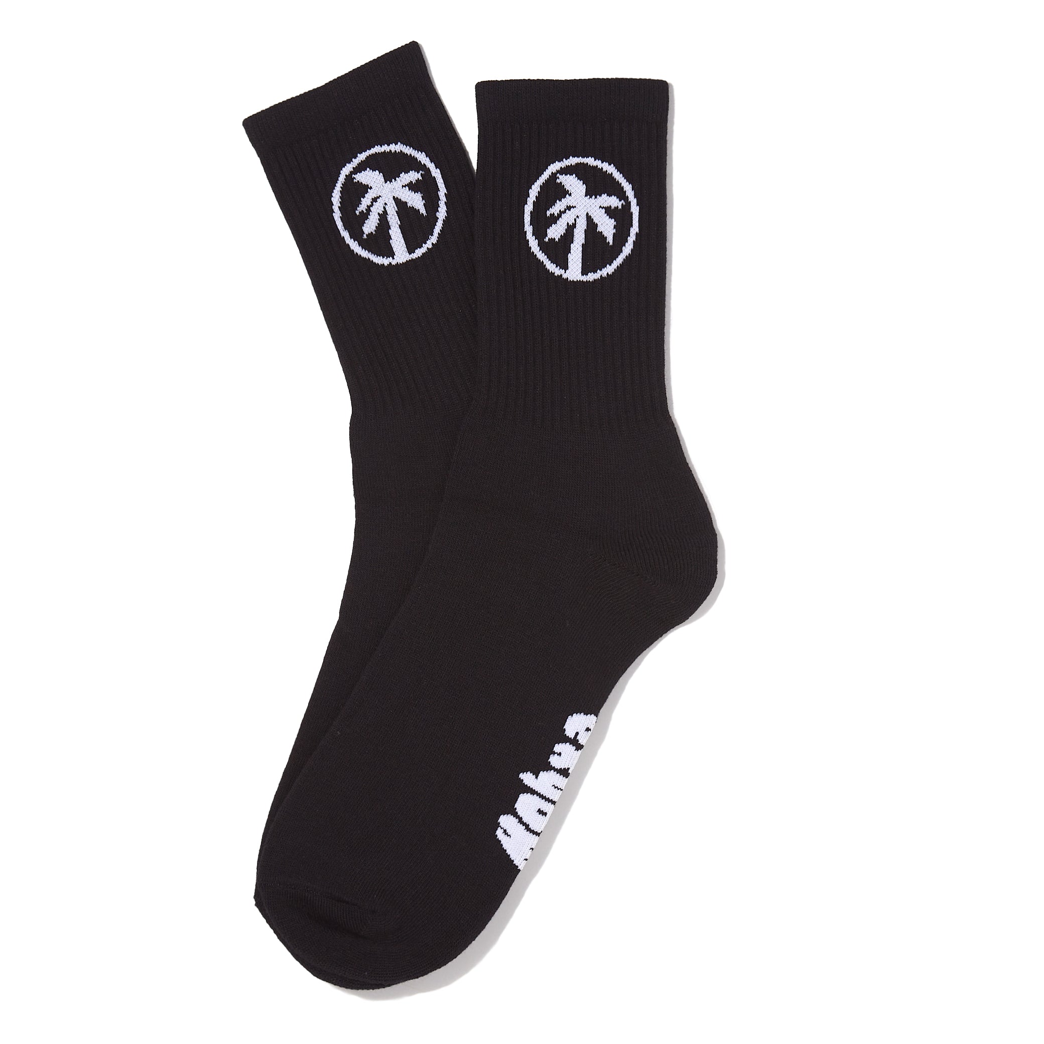palm socks / black and white