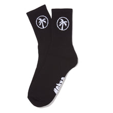 Load image into Gallery viewer, palm socks / black and white

