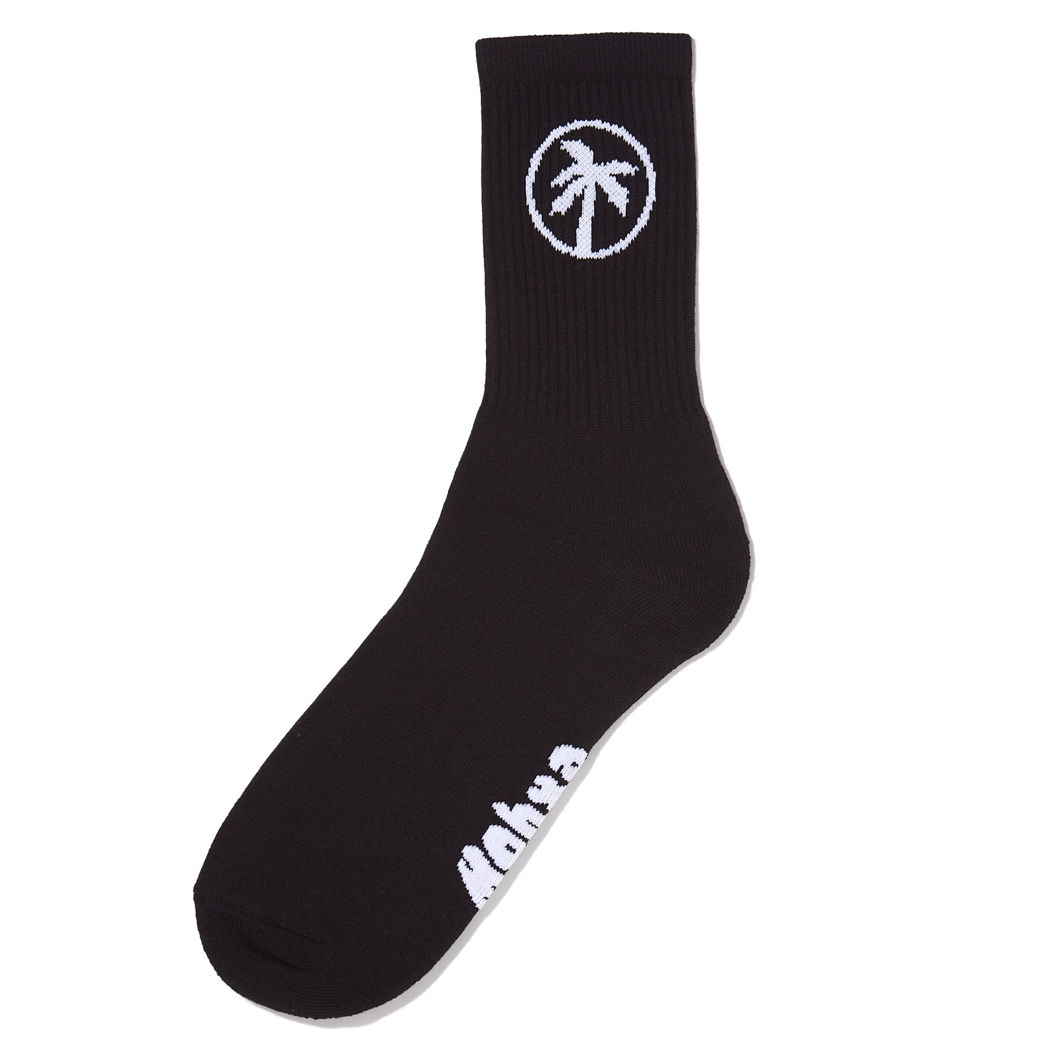 palm socks / black and white