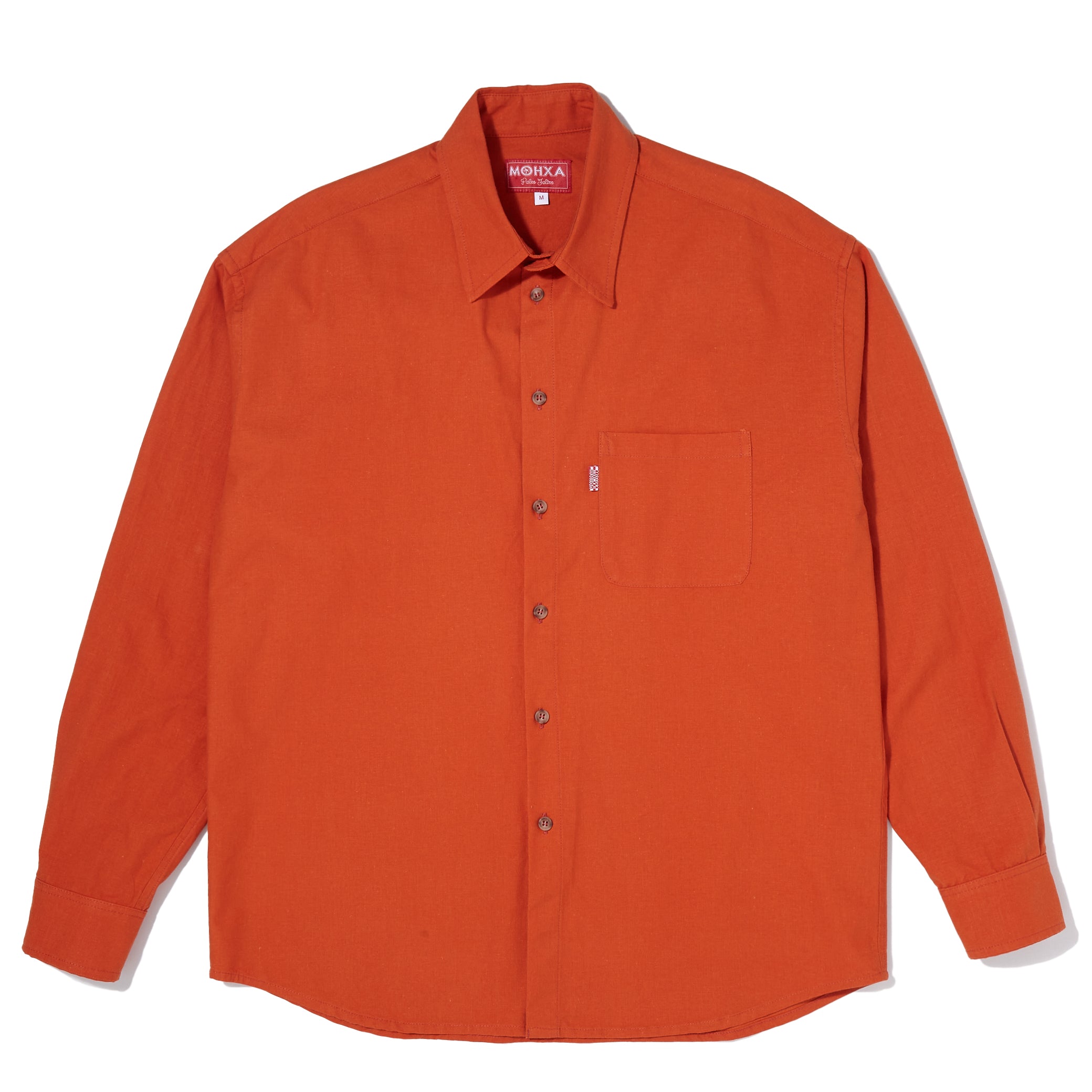 one pocket upcycled everyday shirt (blood orange)