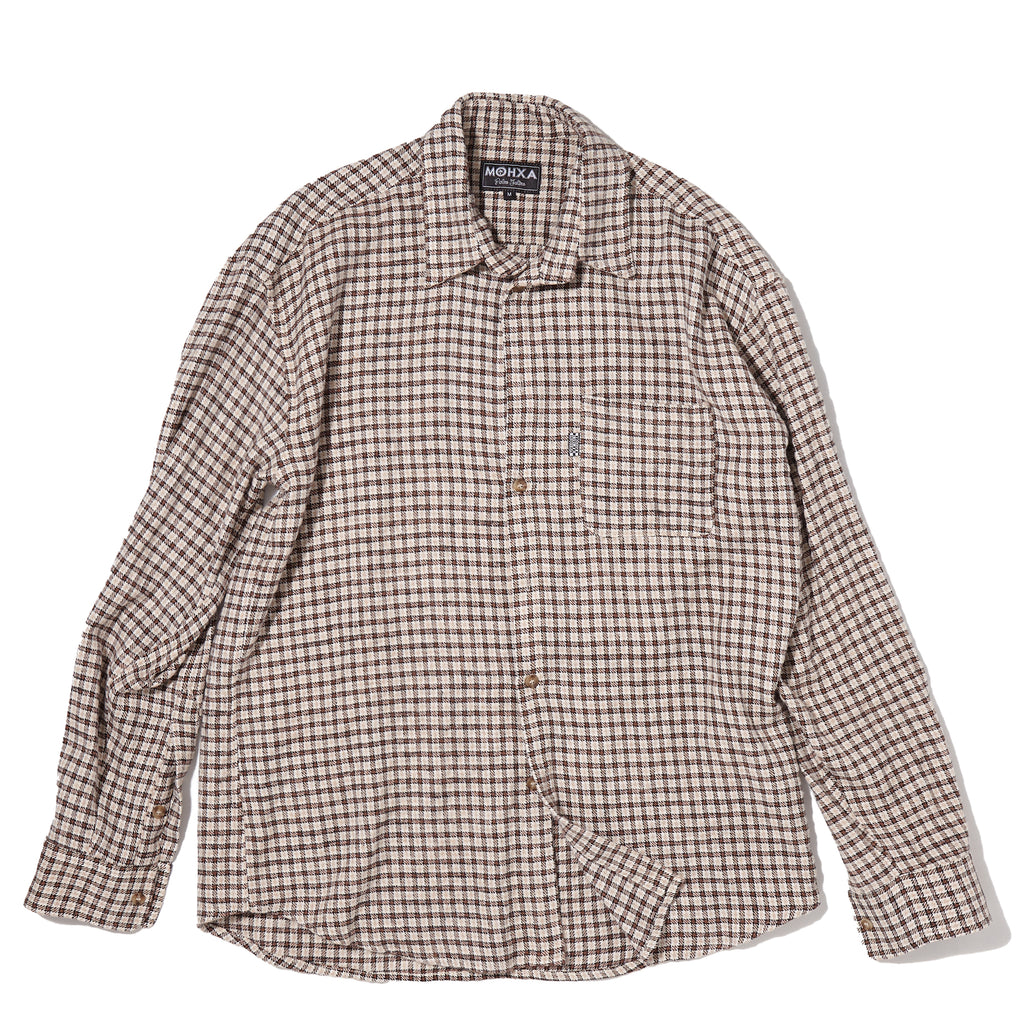 aspen upcycled everyday shirt / tan check