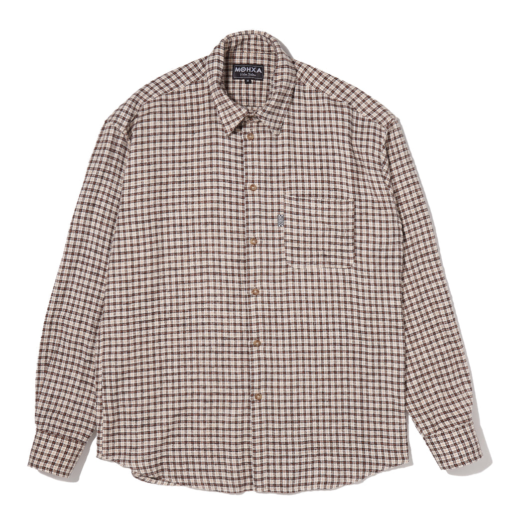 aspen upcycled everyday shirt / tan check