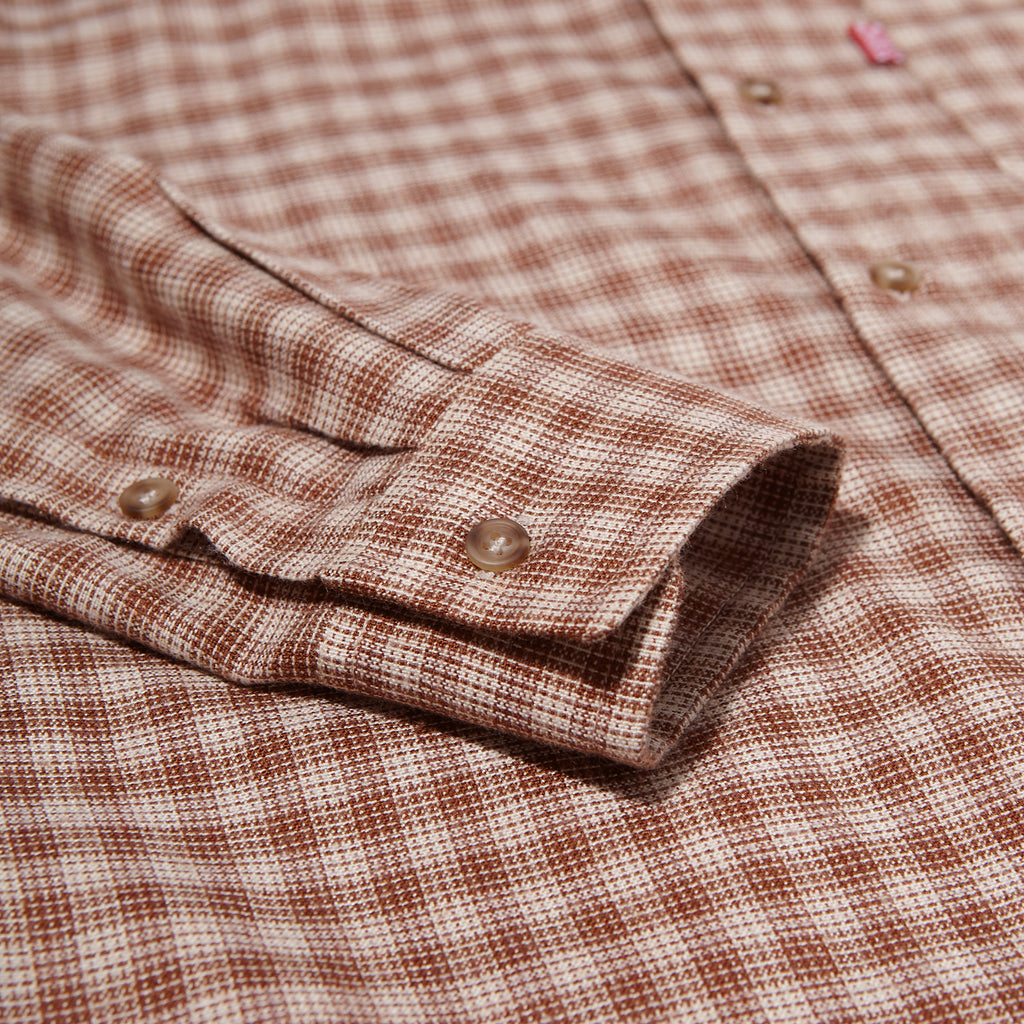 pablo upcycled everyday shirt / brown check