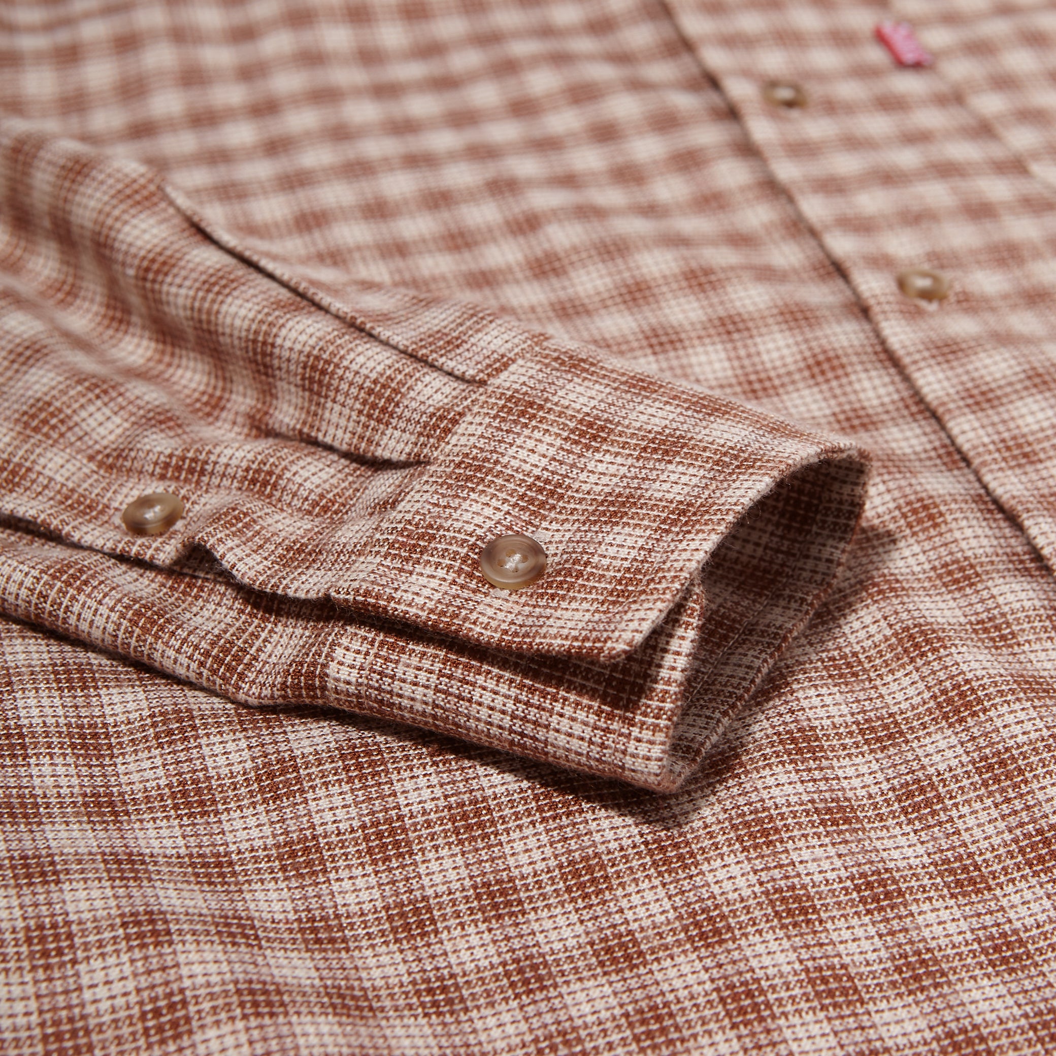 pablo upcycled everyday shirt / brown check