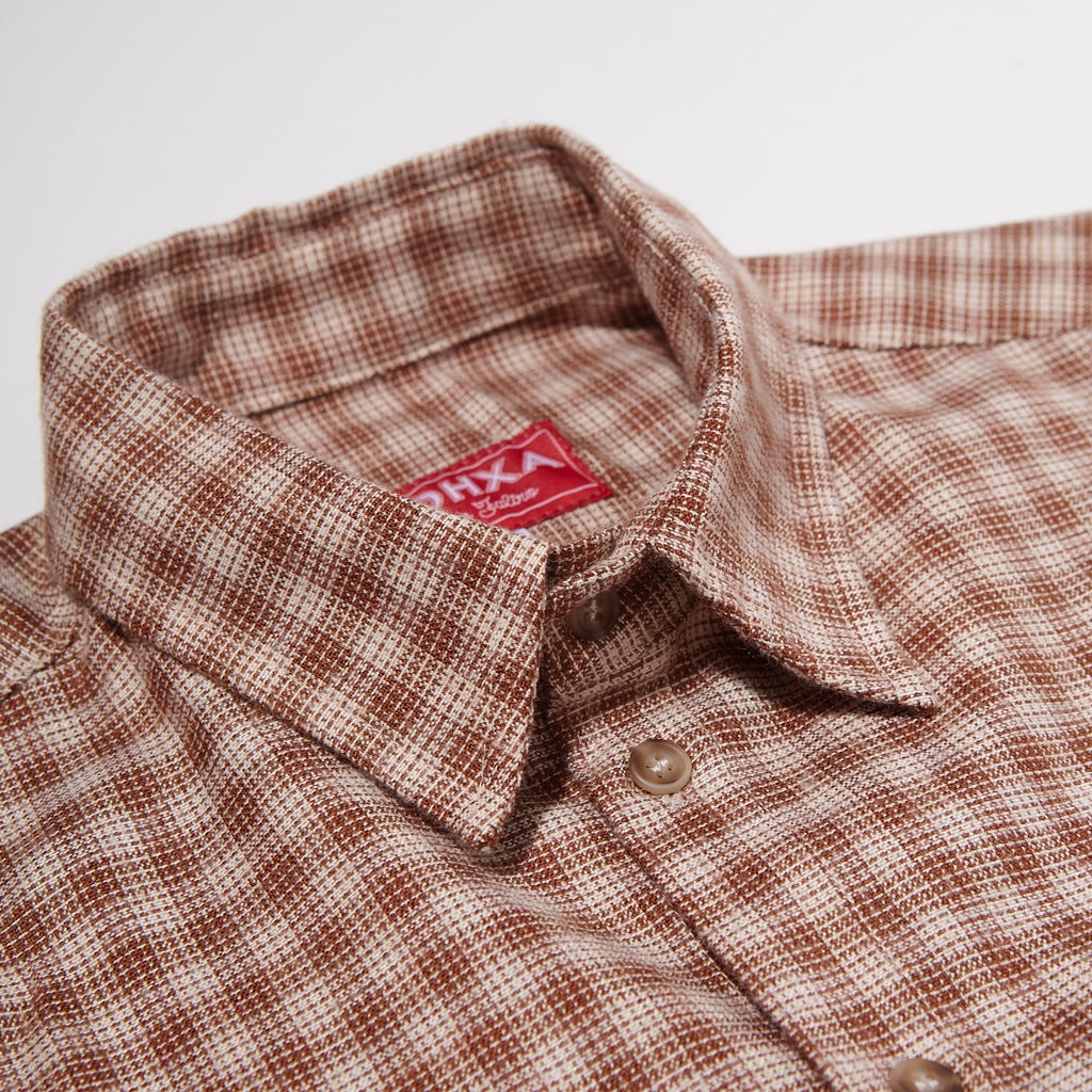 pablo upcycled everyday shirt / brown check