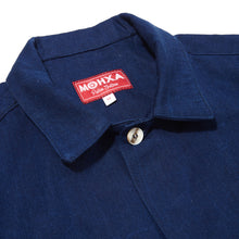 Load image into Gallery viewer, vintage denim multitasker lapel overshirt / indigo
