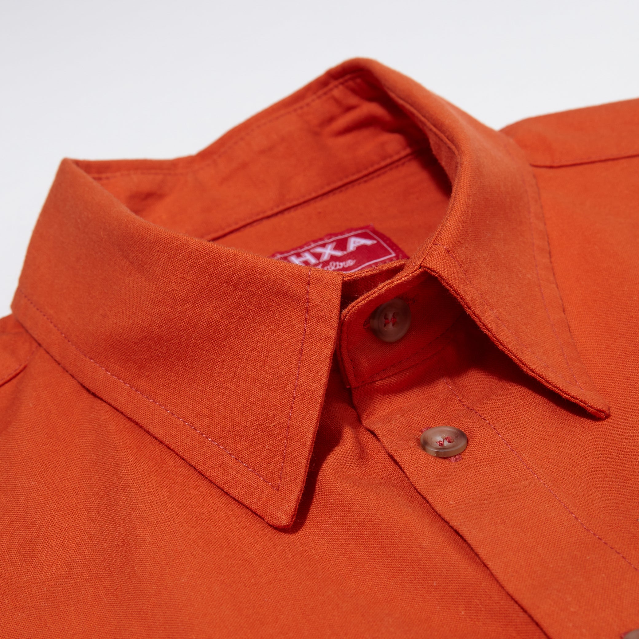 one pocket upcycled everyday shirt (blood orange)