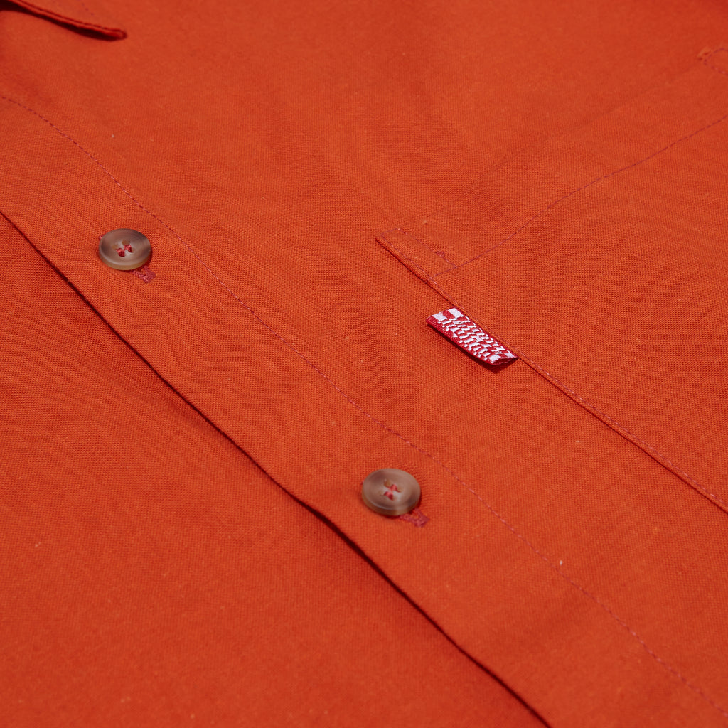 one pocket upcycled everyday shirt (blood orange)