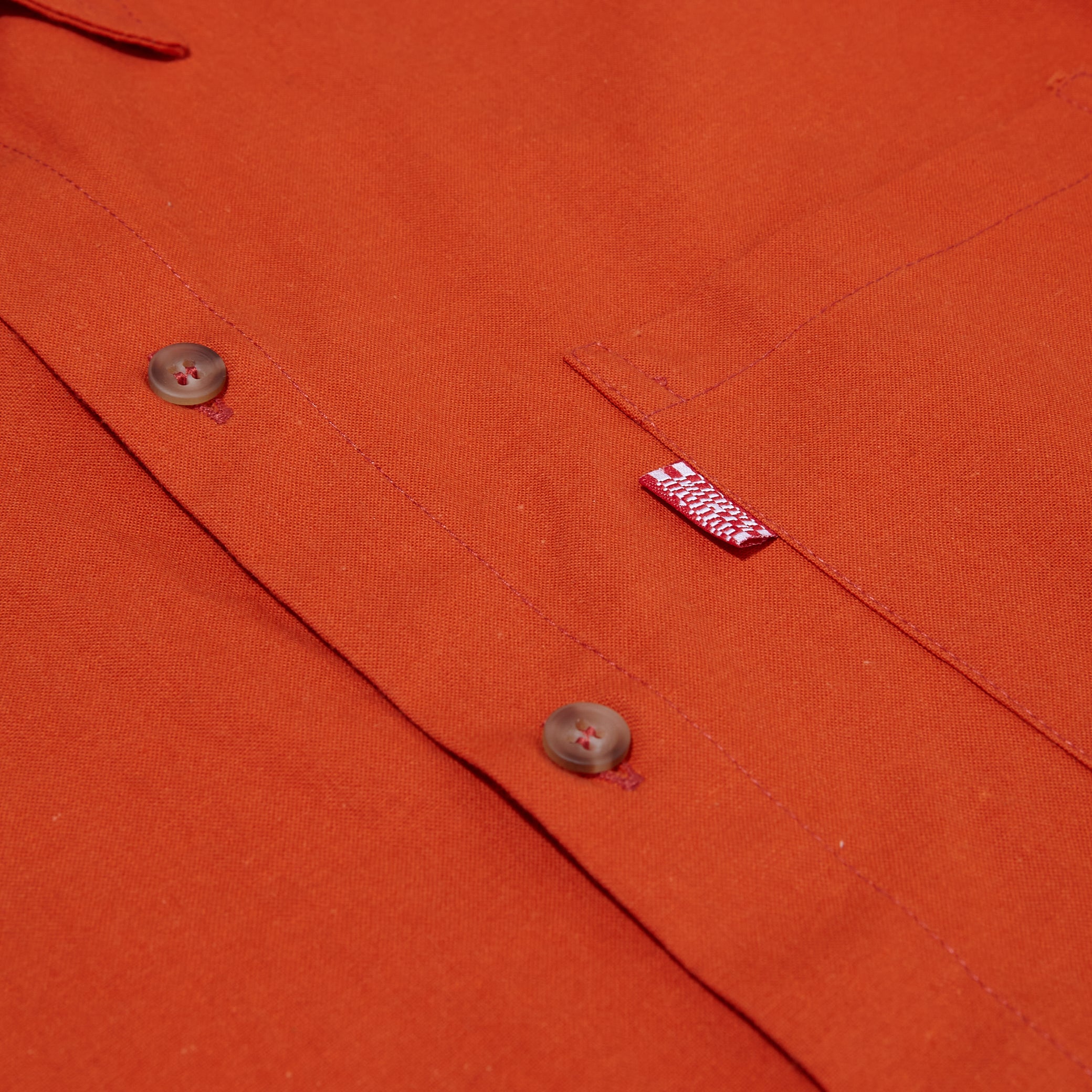 one pocket upcycled everyday shirt (blood orange)