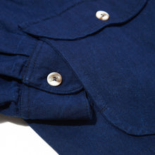 Load image into Gallery viewer, vintage denim multitasker lapel overshirt / indigo
