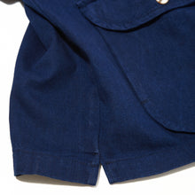 Load image into Gallery viewer, vintage denim multitasker lapel overshirt / indigo
