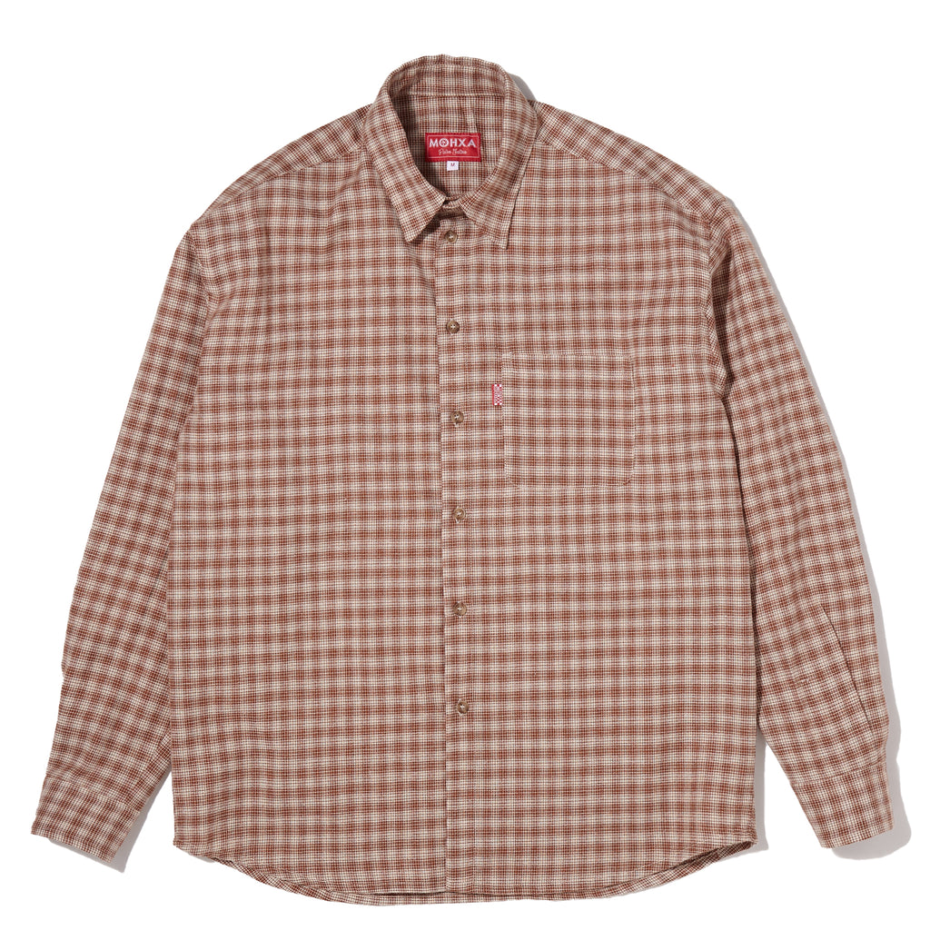 pablo upcycled everyday shirt / brown check
