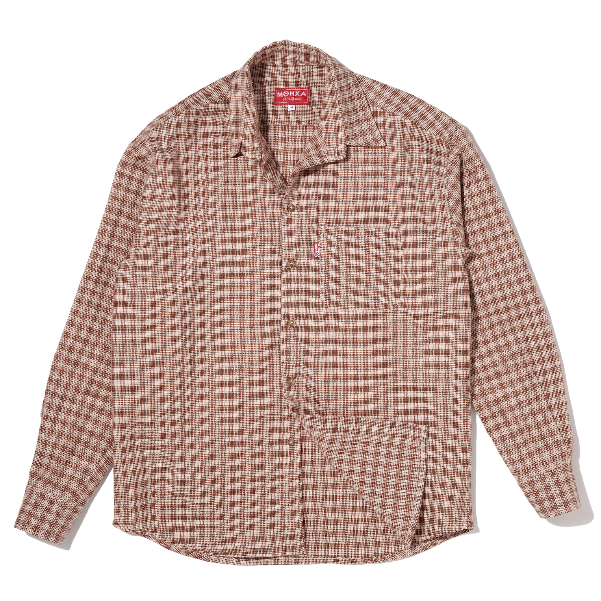 pablo upcycled everyday shirt / brown check
