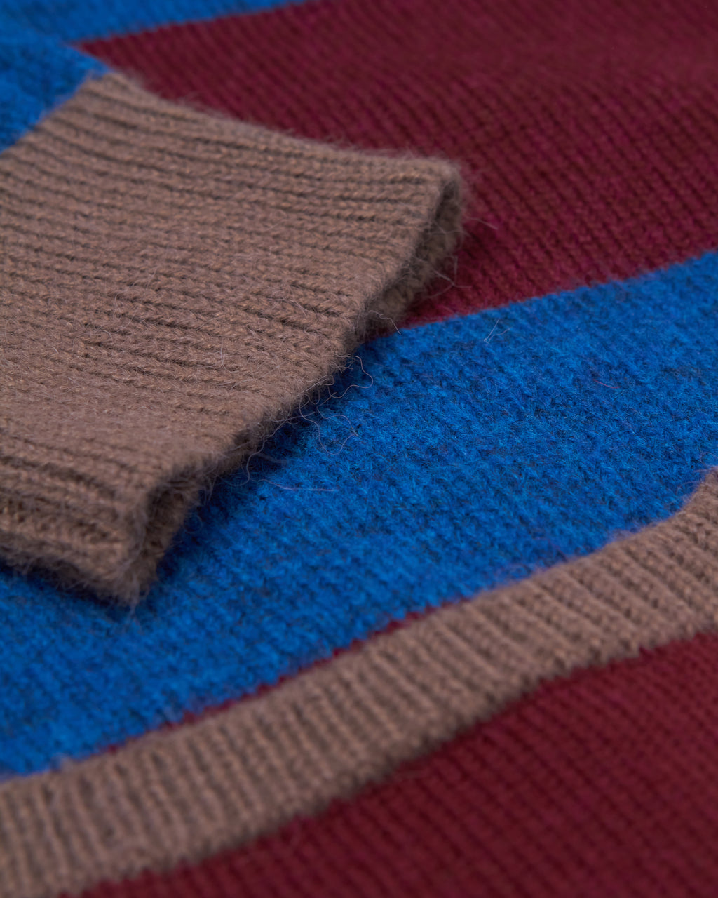 striped cardigan (blue / burgundy)