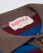 striped cardigan (blue / burgundy)