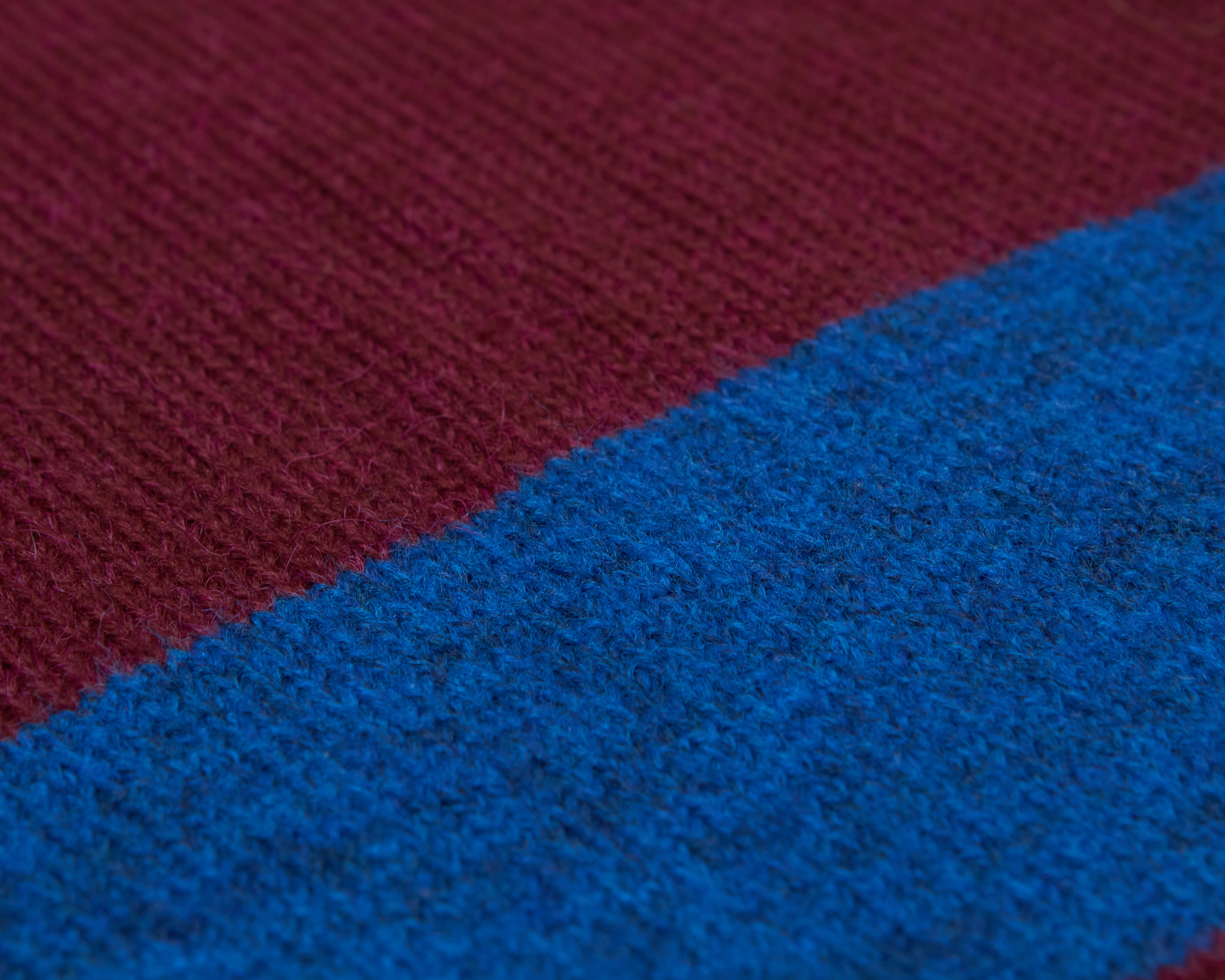 striped cardigan (blue / burgundy)