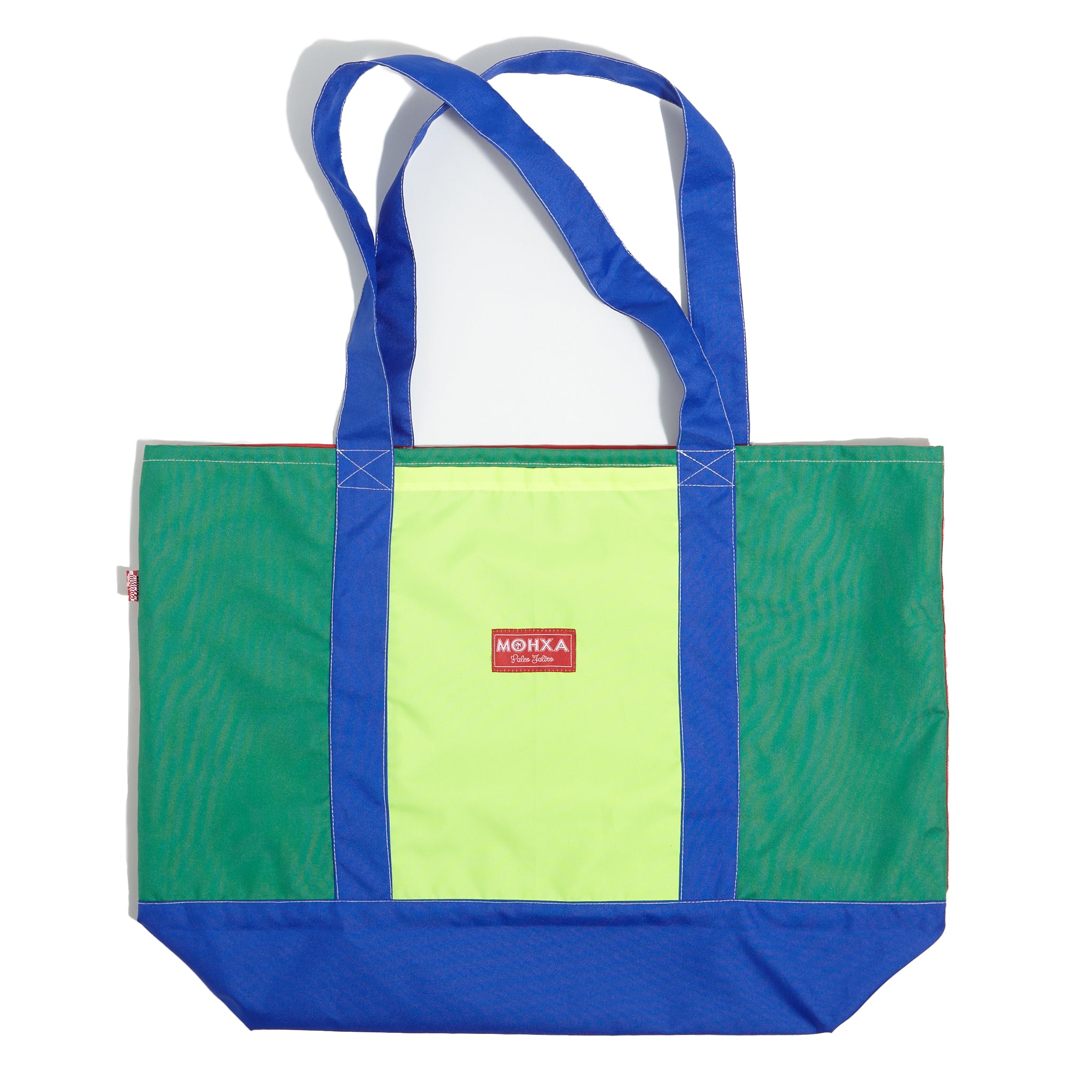 multicolor nylon day bay bag (red/blue/green)