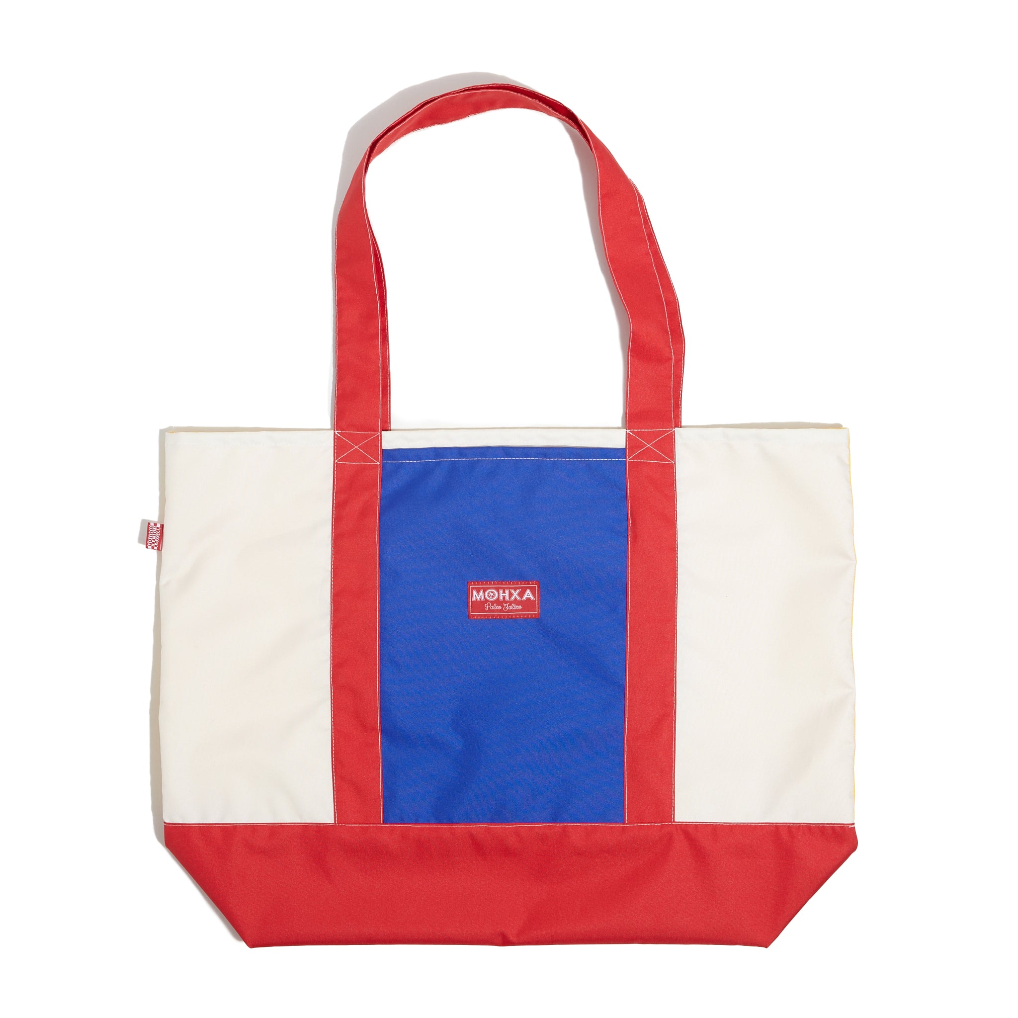 multicolor nylon day bay bag (yellow/white/red)