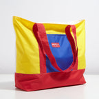 multicolor nylon day bay bag (yellow/white/red)