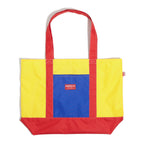 multicolor nylon day bay bag (yellow/white/red)