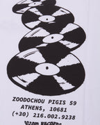 flying discs tee / white