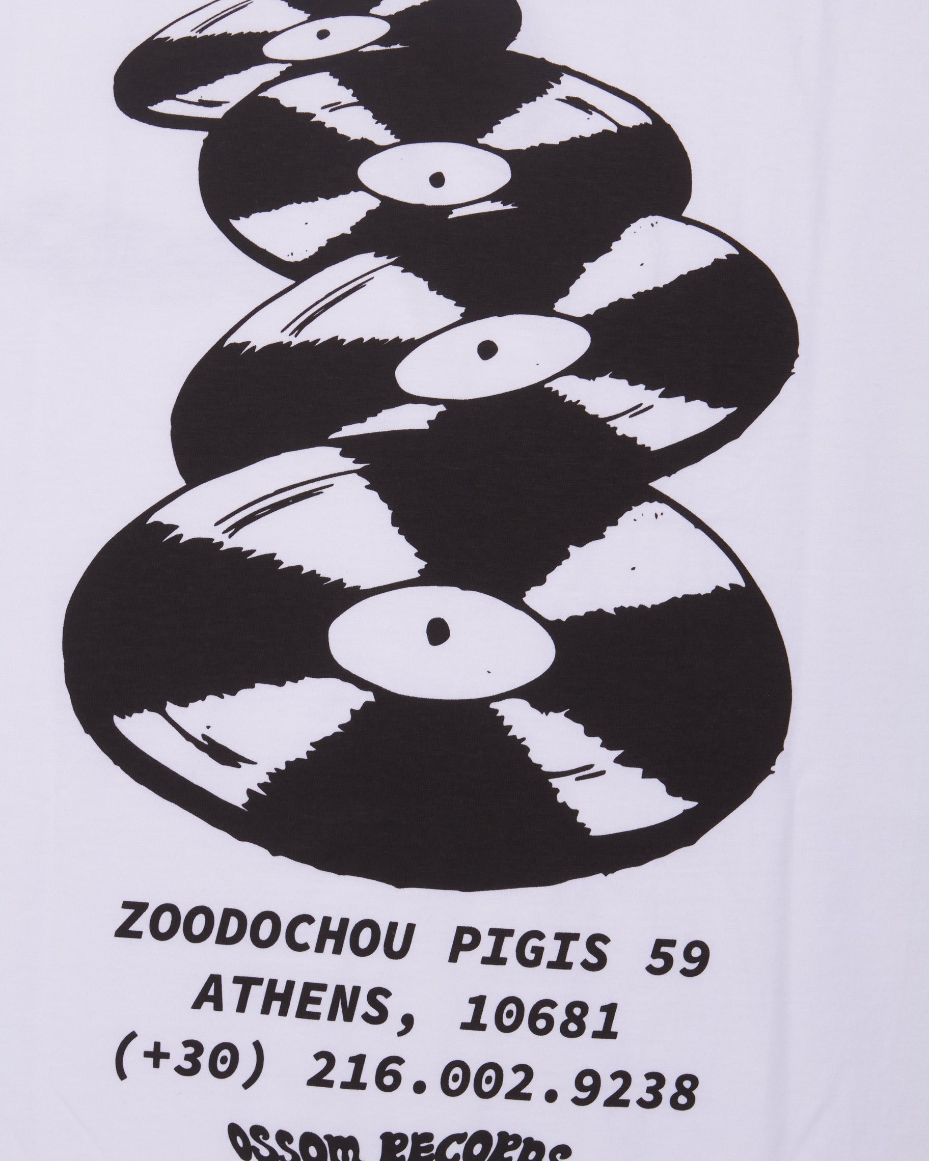 flying discs tee / white
