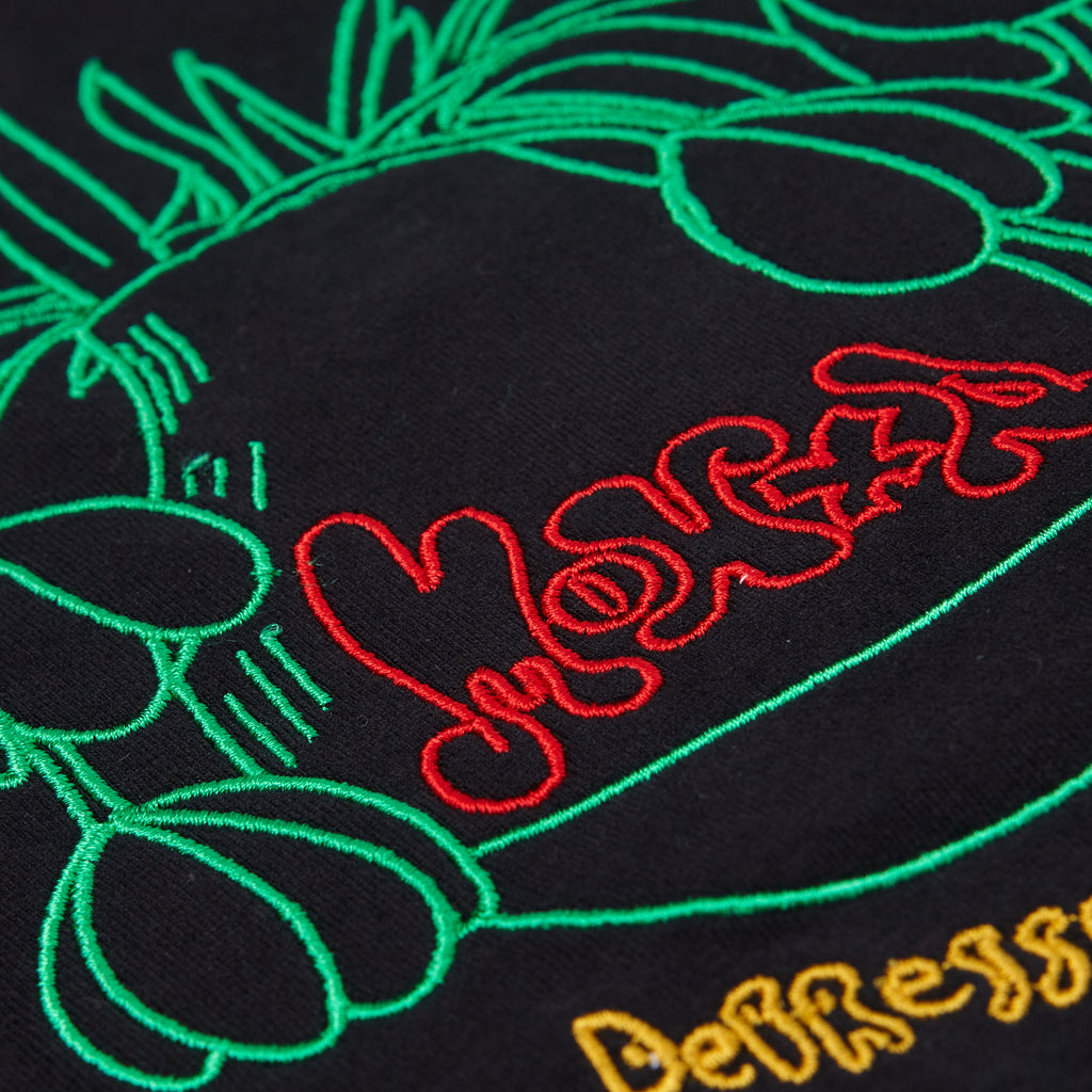 depressed tulips tee / black