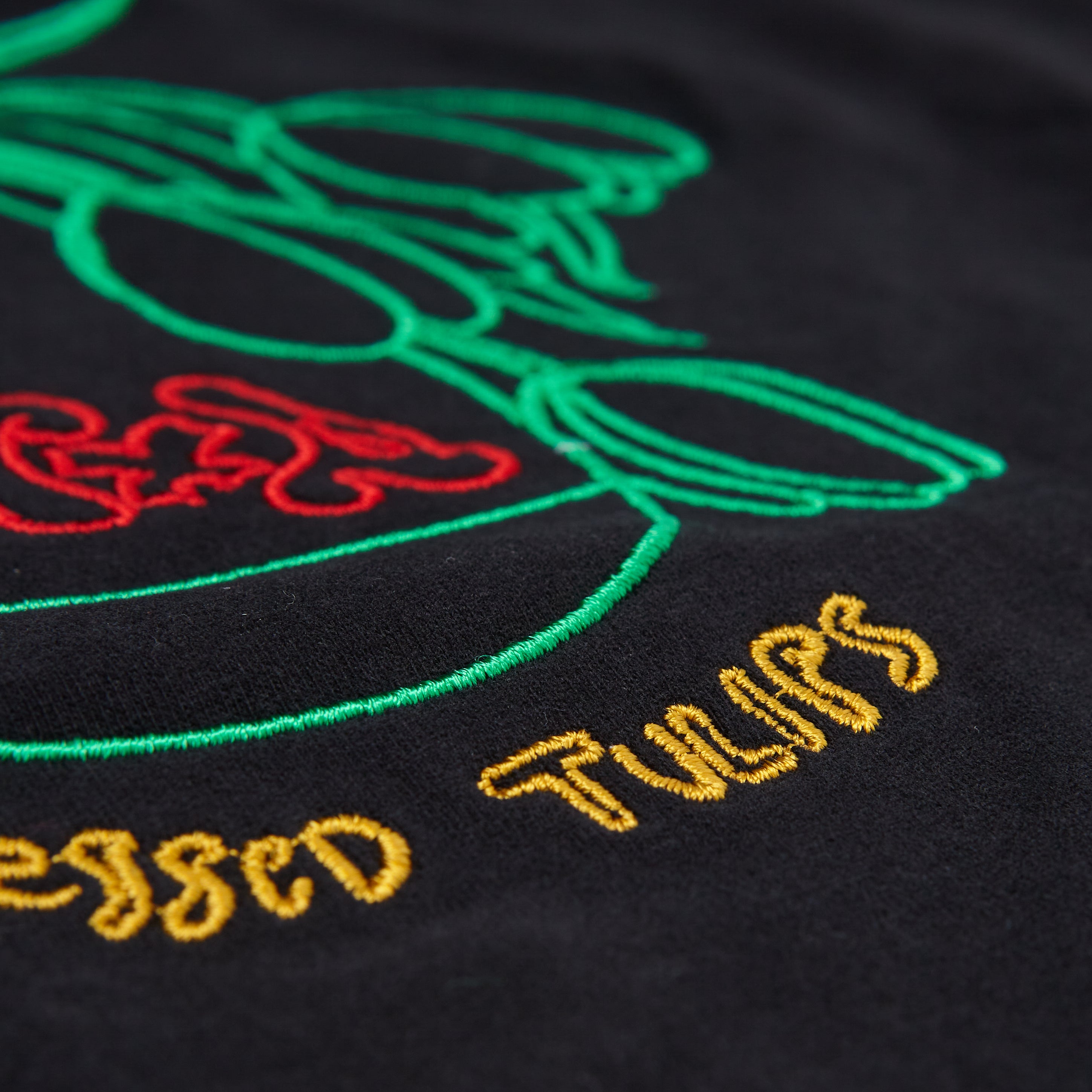 depressed tulips tee / black