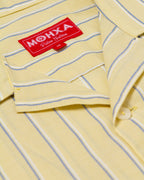 striped lapel shirt / light yellow