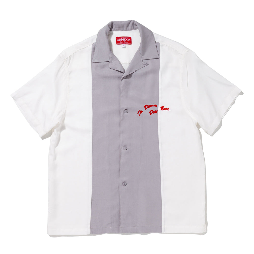 bees knees lapel shirt (natural white / jerry grey)