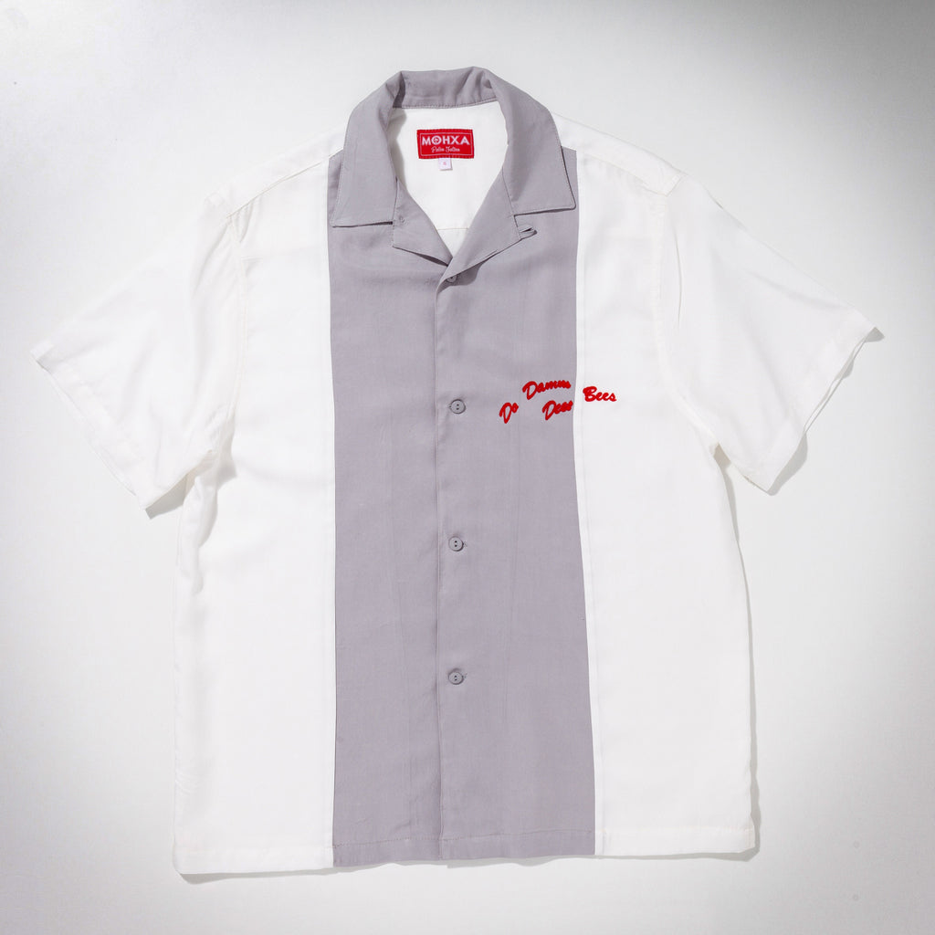 bees knees lapel shirt (natural white / jerry grey)