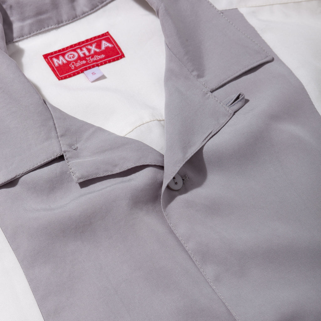 bees knees lapel shirt (natural white / jerry grey)