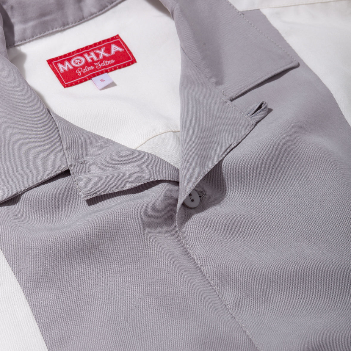 bees knees lapel shirt (natural white / jerry grey)