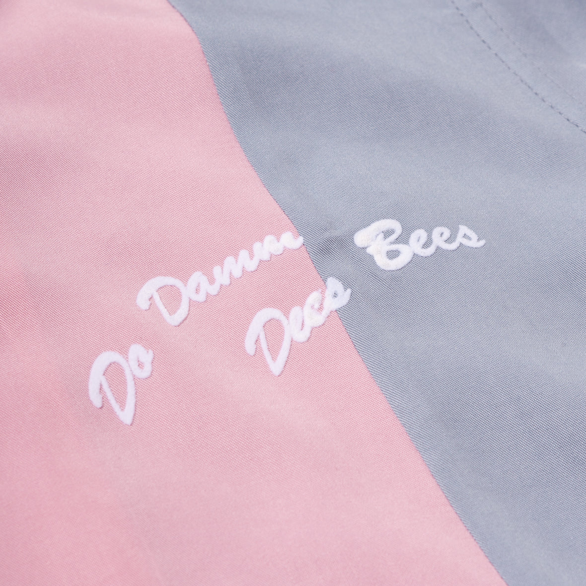 bees knees lapel shirt (cloud blue / pink)