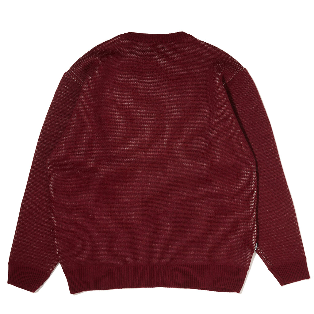 banana trip knit / burgundy