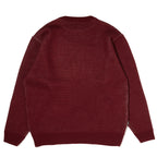 banana trip knit / burgundy