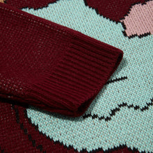 Load image into Gallery viewer, banana trip knit / burgundy
