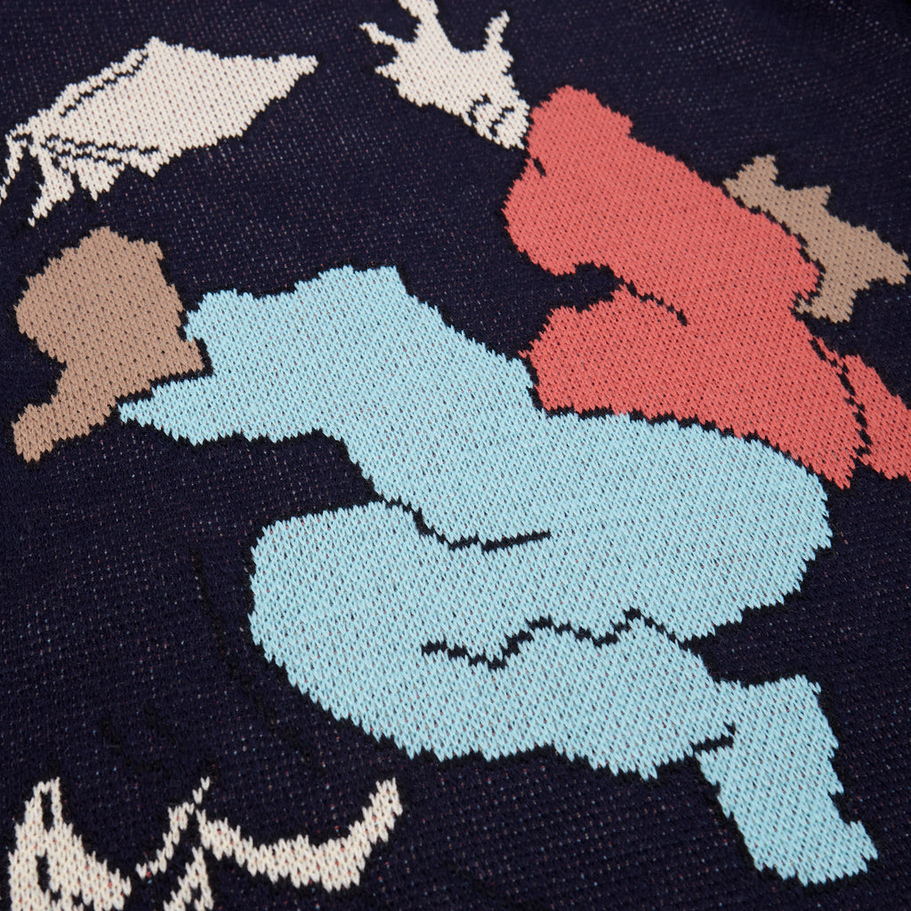 banana trip knit / space blue