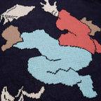 banana trip knit / space blue